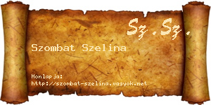 Szombat Szelina névjegykártya